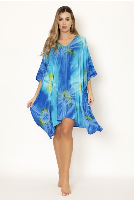 Kaftan Short Rainbow turquoise 2