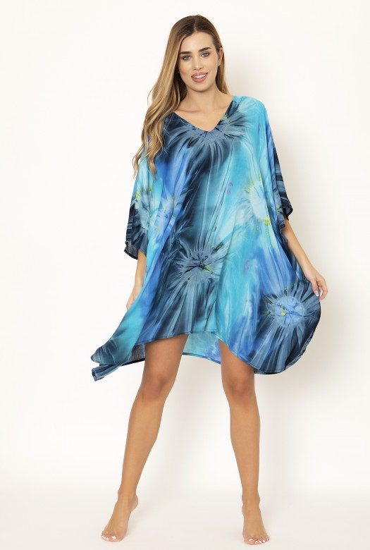 Kaftan Short Rainbow turquoise navy