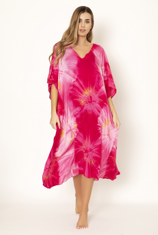 Κaftan Long Rainbow fuchsia