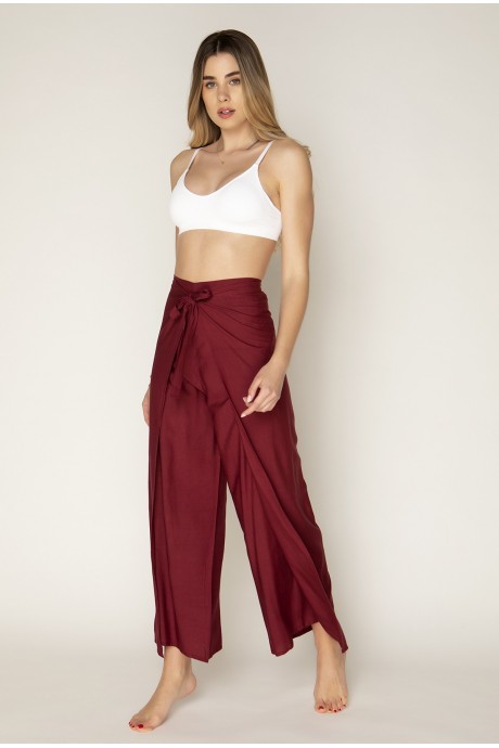 Pantalon Thailand burgundy 2