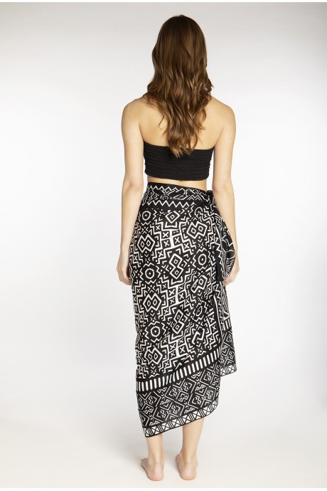 Pareo Maori black & white 2