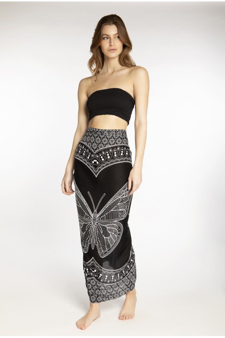 Παρεό Butterfly black