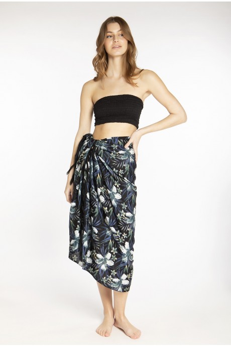 Pareo Hibiscus navy 2