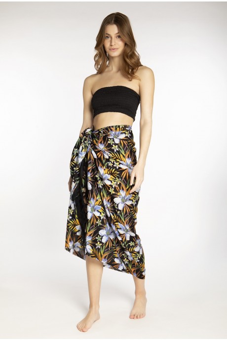 Pareo Hibiscus orange