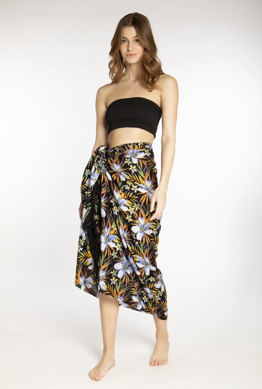 Pareo Hibiscus orange