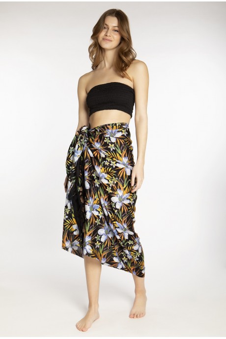 Pareo Hibiscus orange 2
