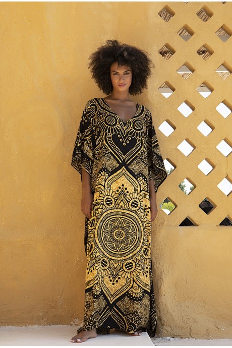 Kaftan Long Amal brown 2