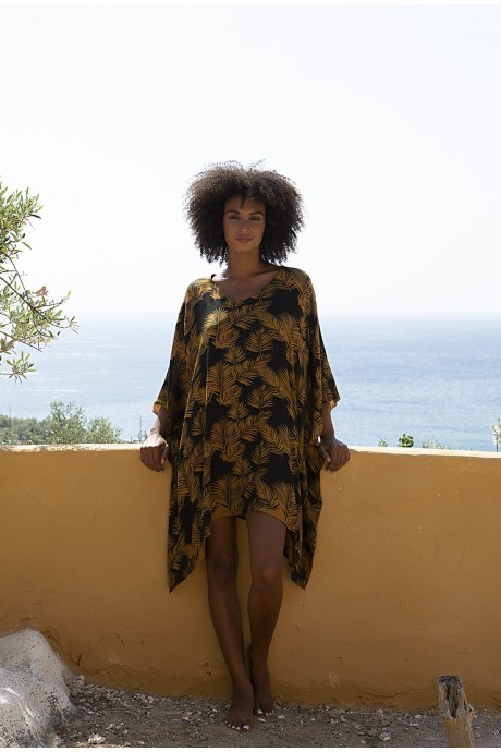 Kaftan Short Palm Sunset brown 2