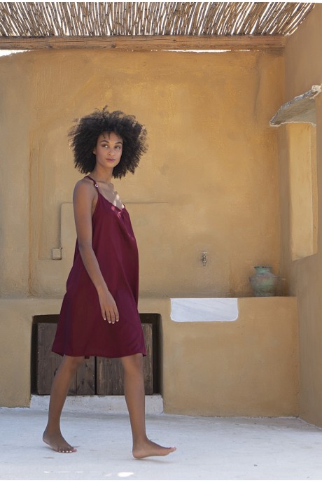 Φόρεμα κοντό Claudia burgundy 2