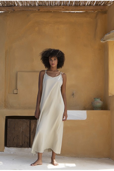 Myrtali maxi dress beige 2