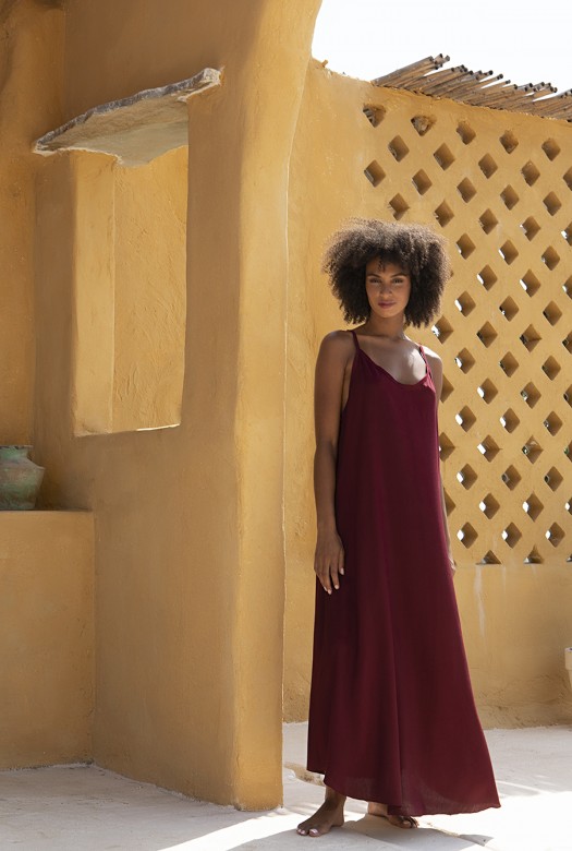 Myrtali maxi dress burgundy