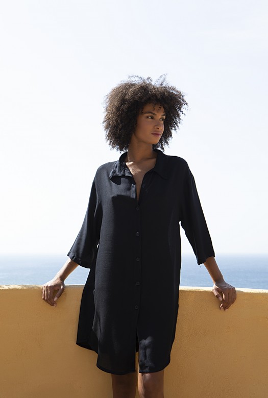 Shirt Dress μαύρο
