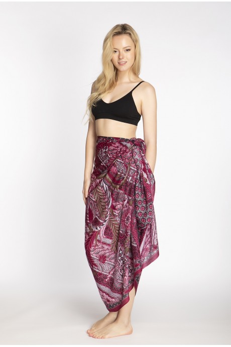 Pareo Java burgundy 2