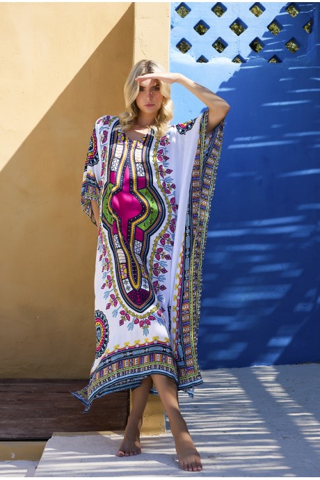 Καφτάνι Μακρύ Africa white