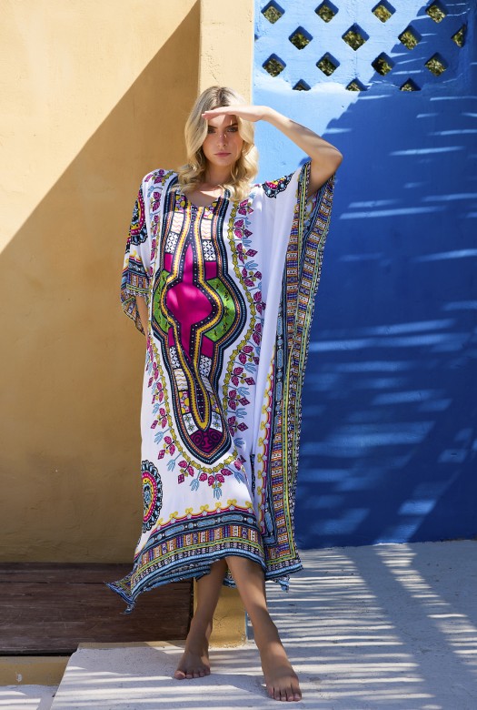 Καφτάνι Μακρύ Africa white