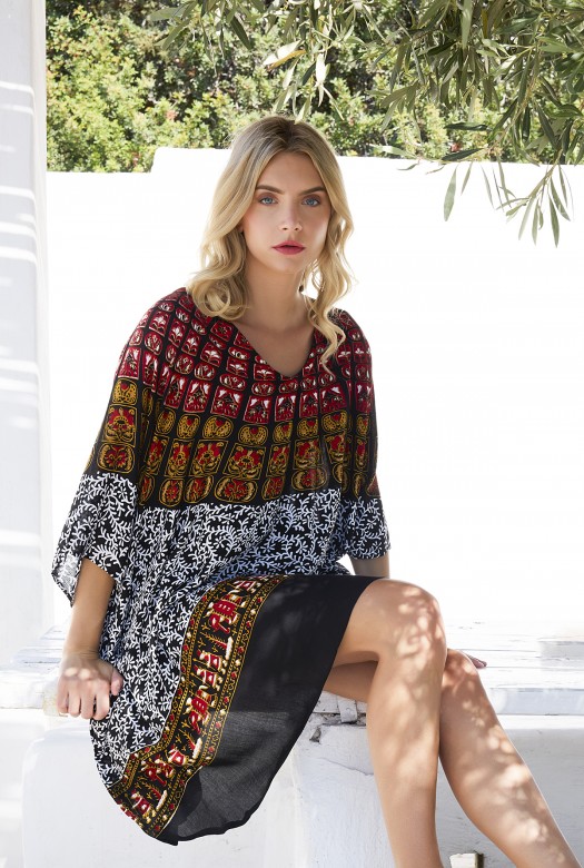 Kaftan Short Primitif red