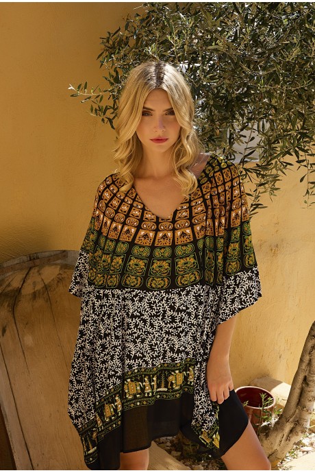 Kaftan Short Primitif yellow