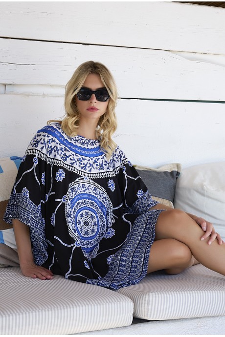 Kaftan Short Mawar black 2