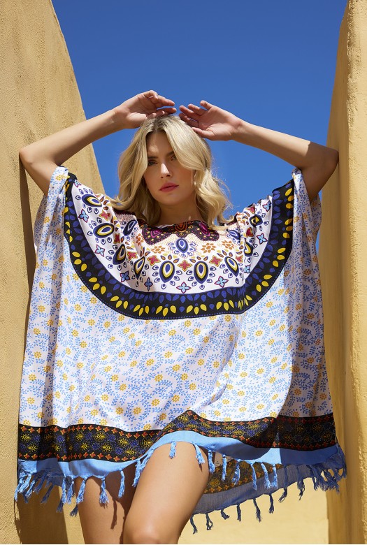 Kaftan Short Permata sky