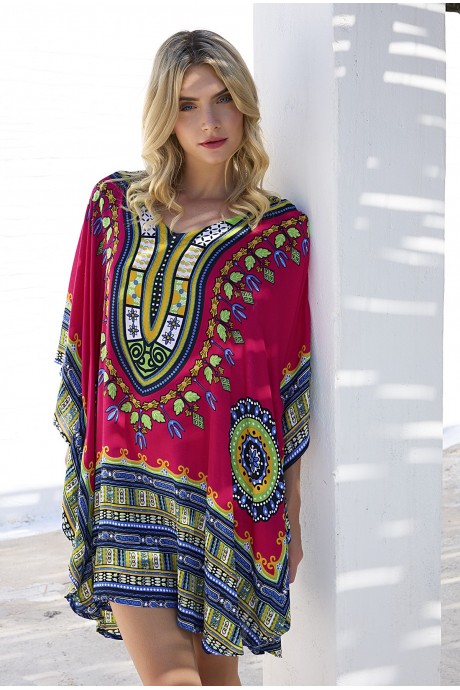 Κaftan Short Africa fuchsia 2