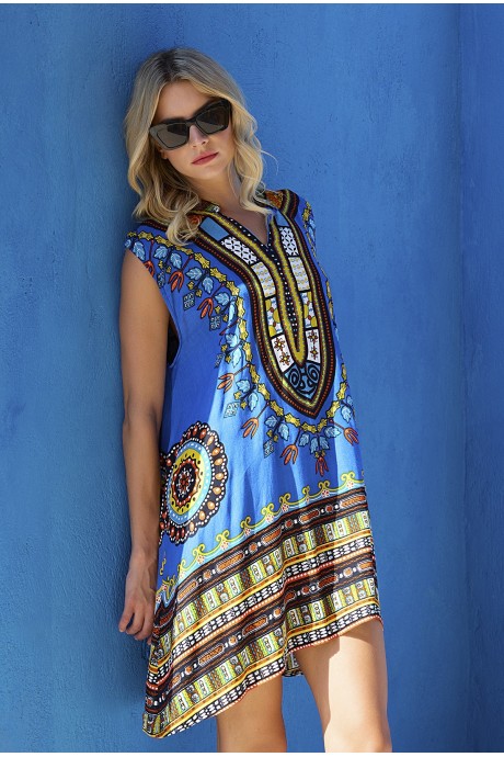 Dress sleeveless Africa royal 2