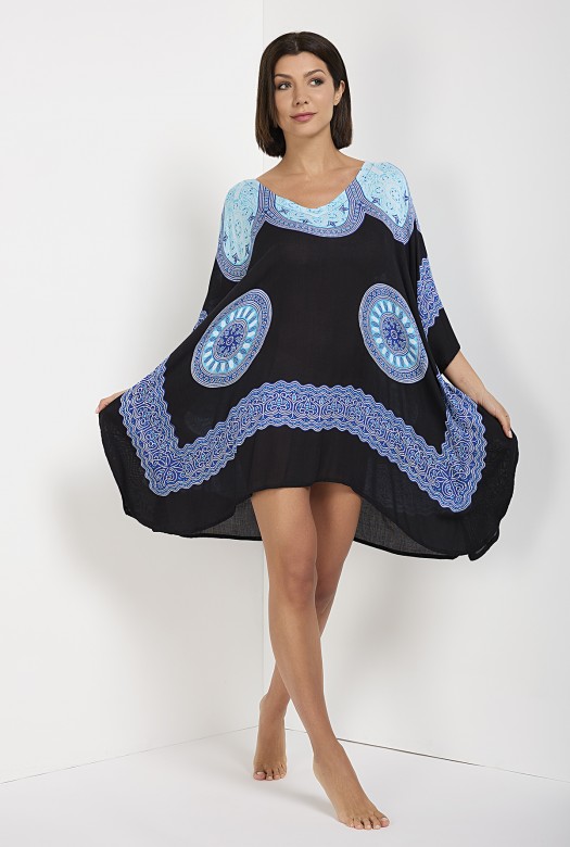 Kaftan Short Padma Coin black blue