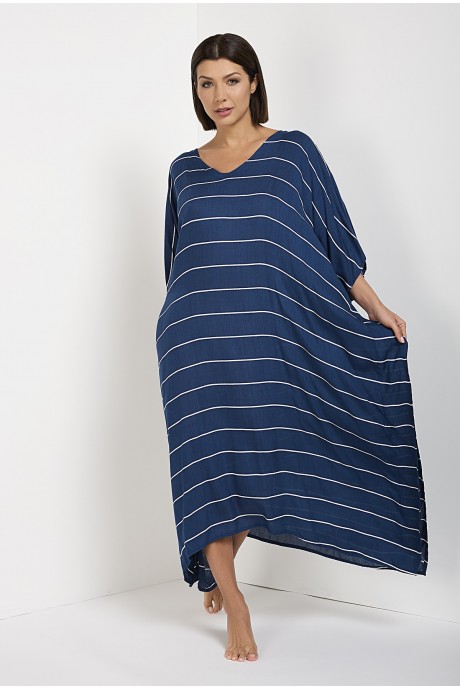Kaftan Long Striped navy 2