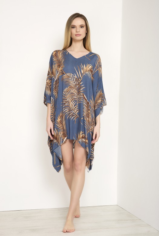 Kaftan short Dahlia vintage blue
