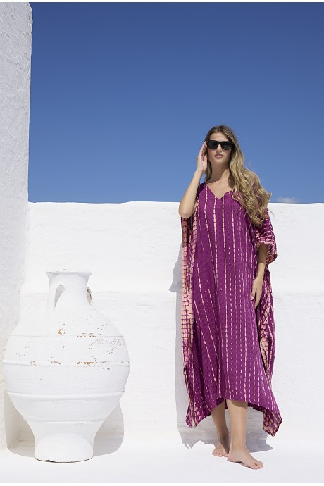 Καφτάνι Μακρύ Chloe purple 2