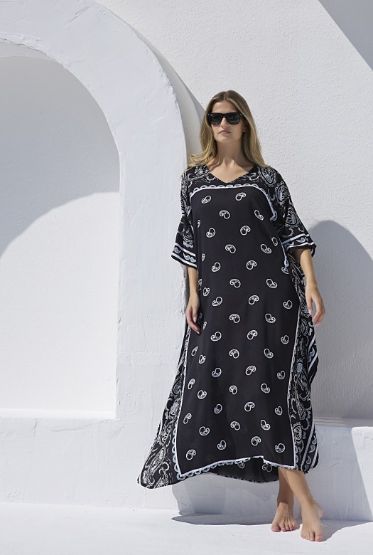 Καφτάνι Μακρύ Bandana black