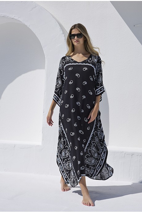 Καφτάνι Μακρύ Bandana black 2