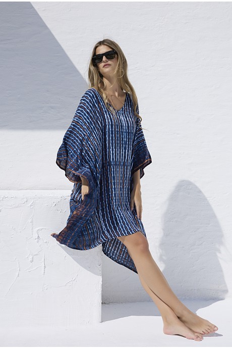 Kaftan Short Chloe blue 2