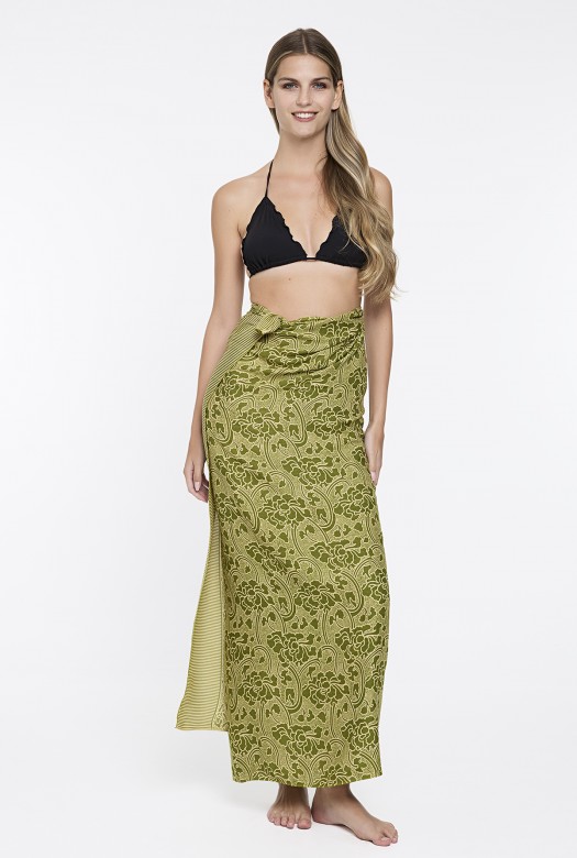 Παρεό Semiramis lime green
