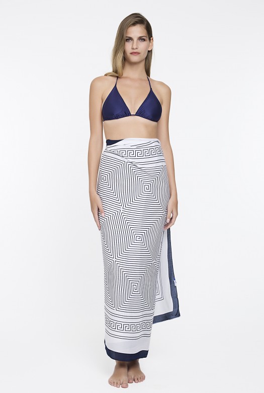 Παρεό Φαίδρα white-navy