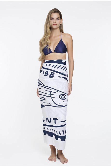 Pareo 03287 white-navy