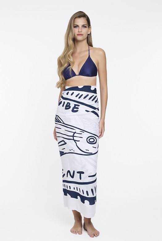 Pareo 03287 white-navy