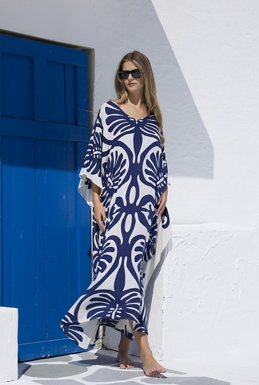 Καφτάνι Μακρύ Regina navy